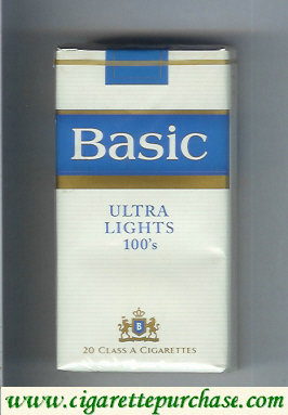 Basic Ultra Lights 100s cigarettes soft box design 2